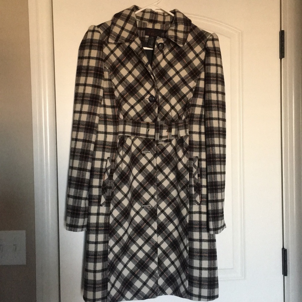 Plaid peacoat